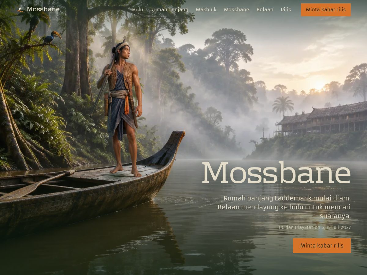 Landing-page snapshot of mossbane.com