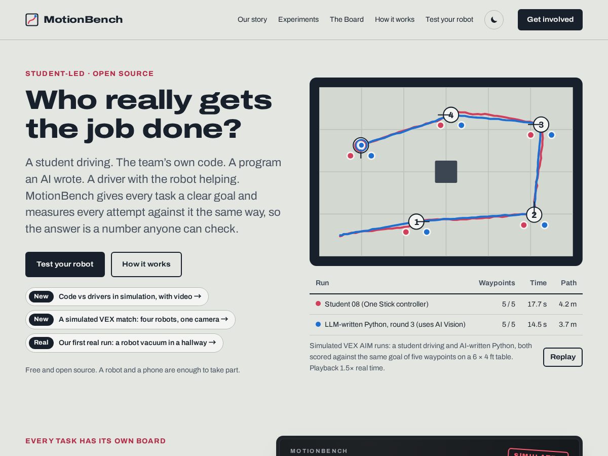 Landing-page snapshot of motionbench.org
