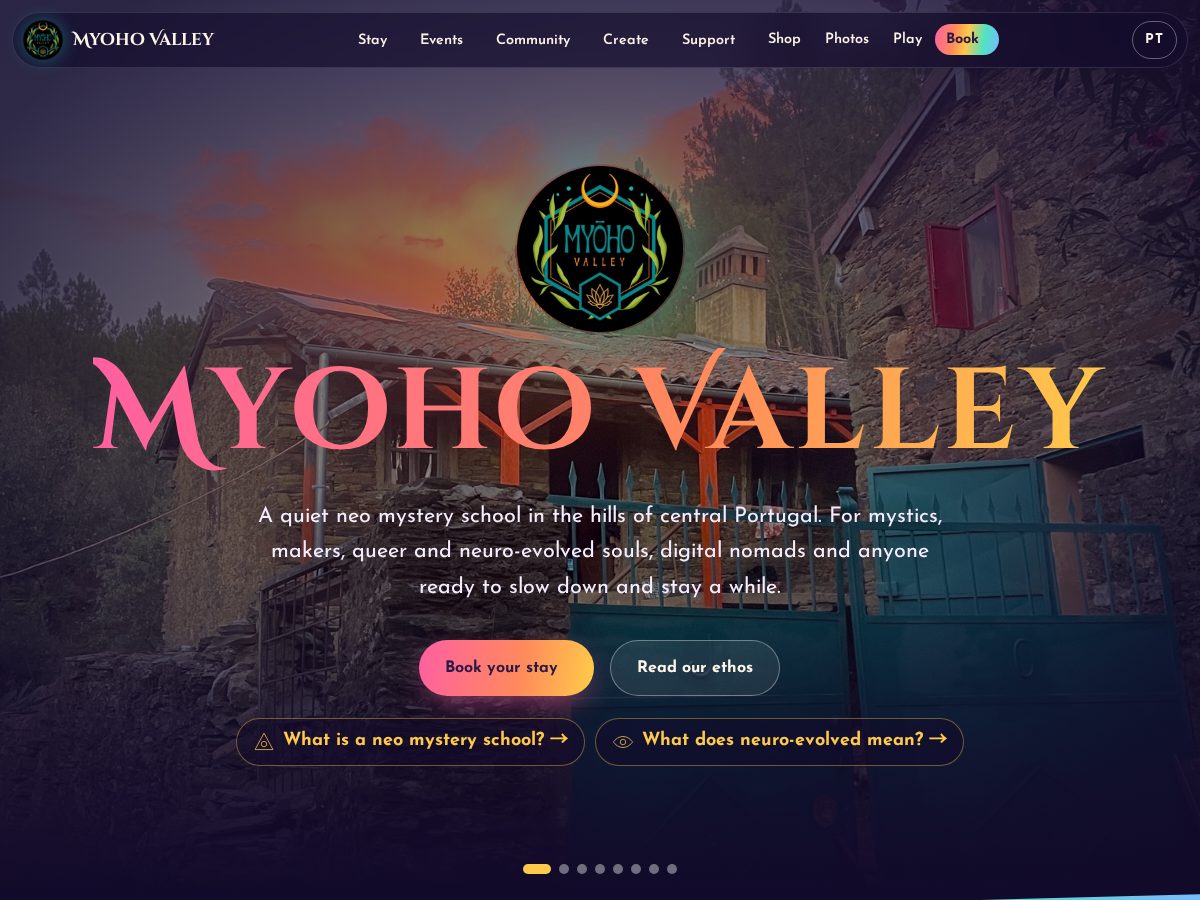 Landing-page snapshot of myohovalley.org