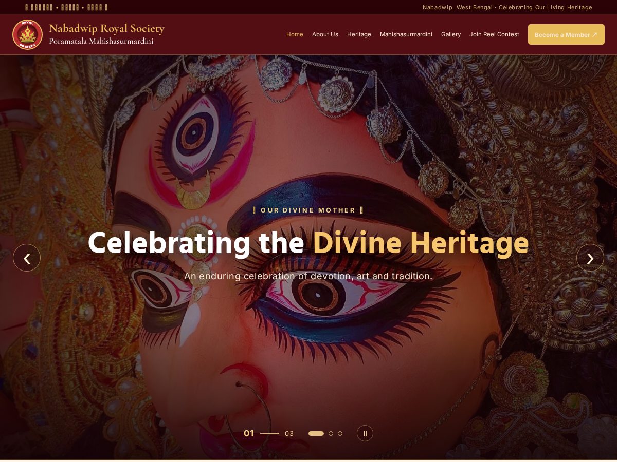 Landing-page snapshot of nabadwiproyalsociety.com