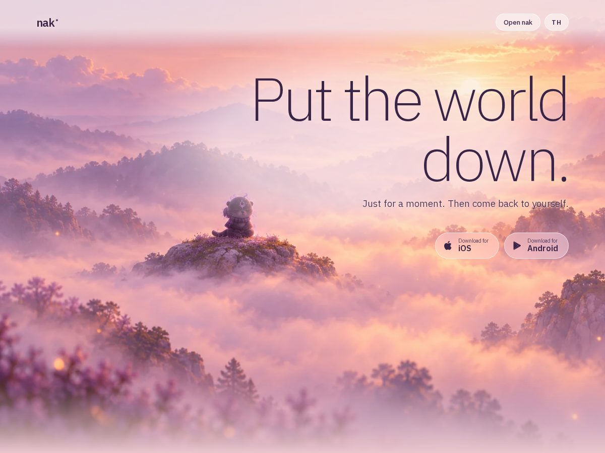 Landing-page snapshot of nakapp.com