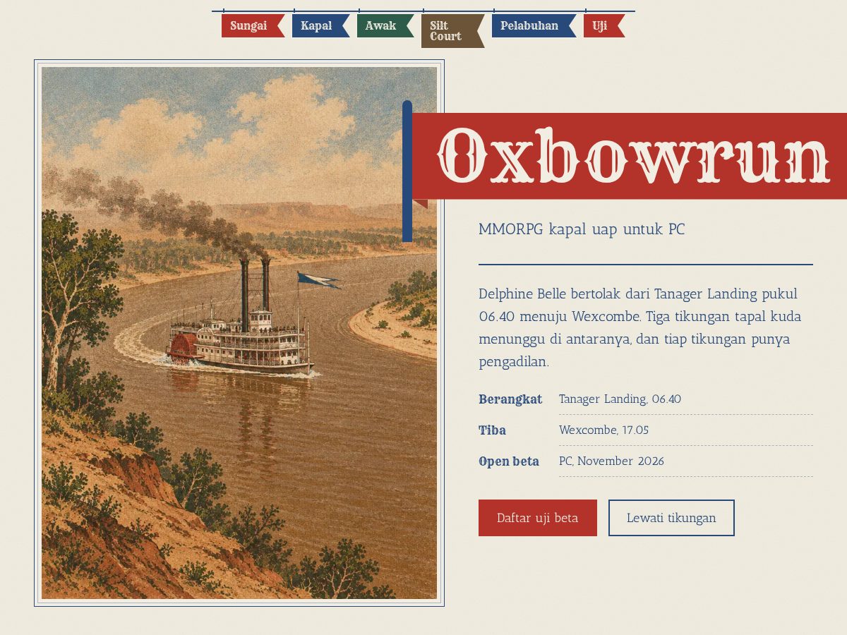 Landing-page snapshot of oxbowrun.com