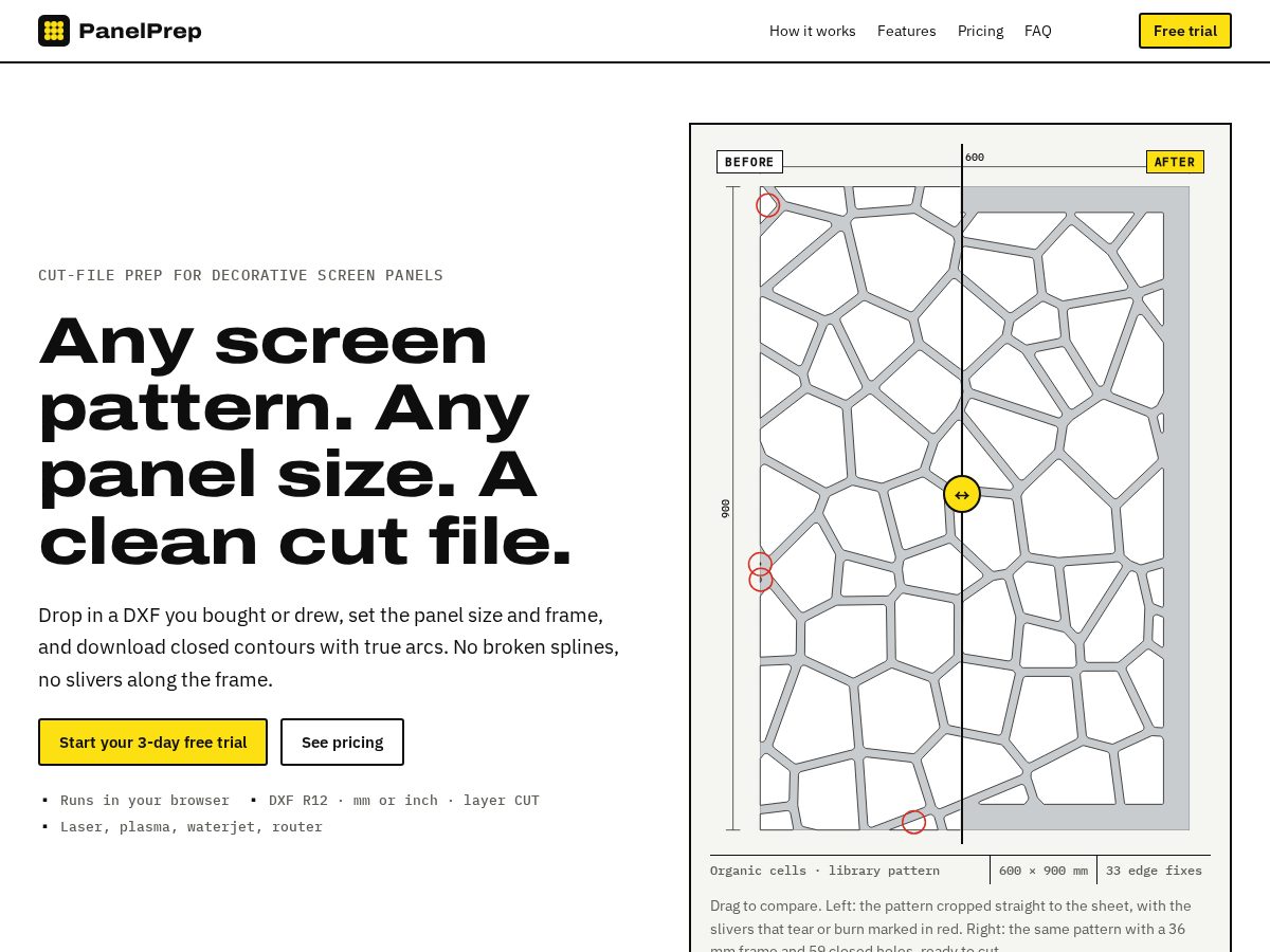 Landing-page snapshot of panelprep.net