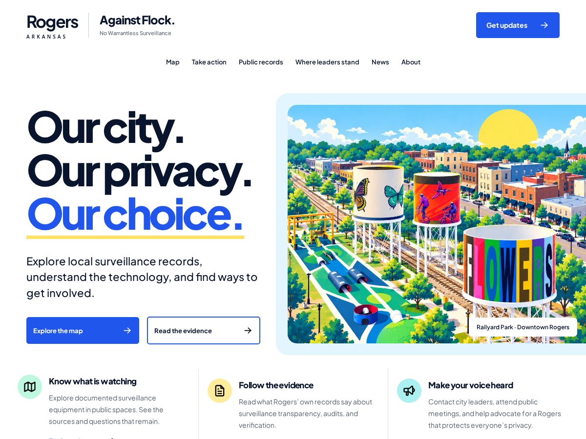 Landing-page snapshot of privacyforrogers.org