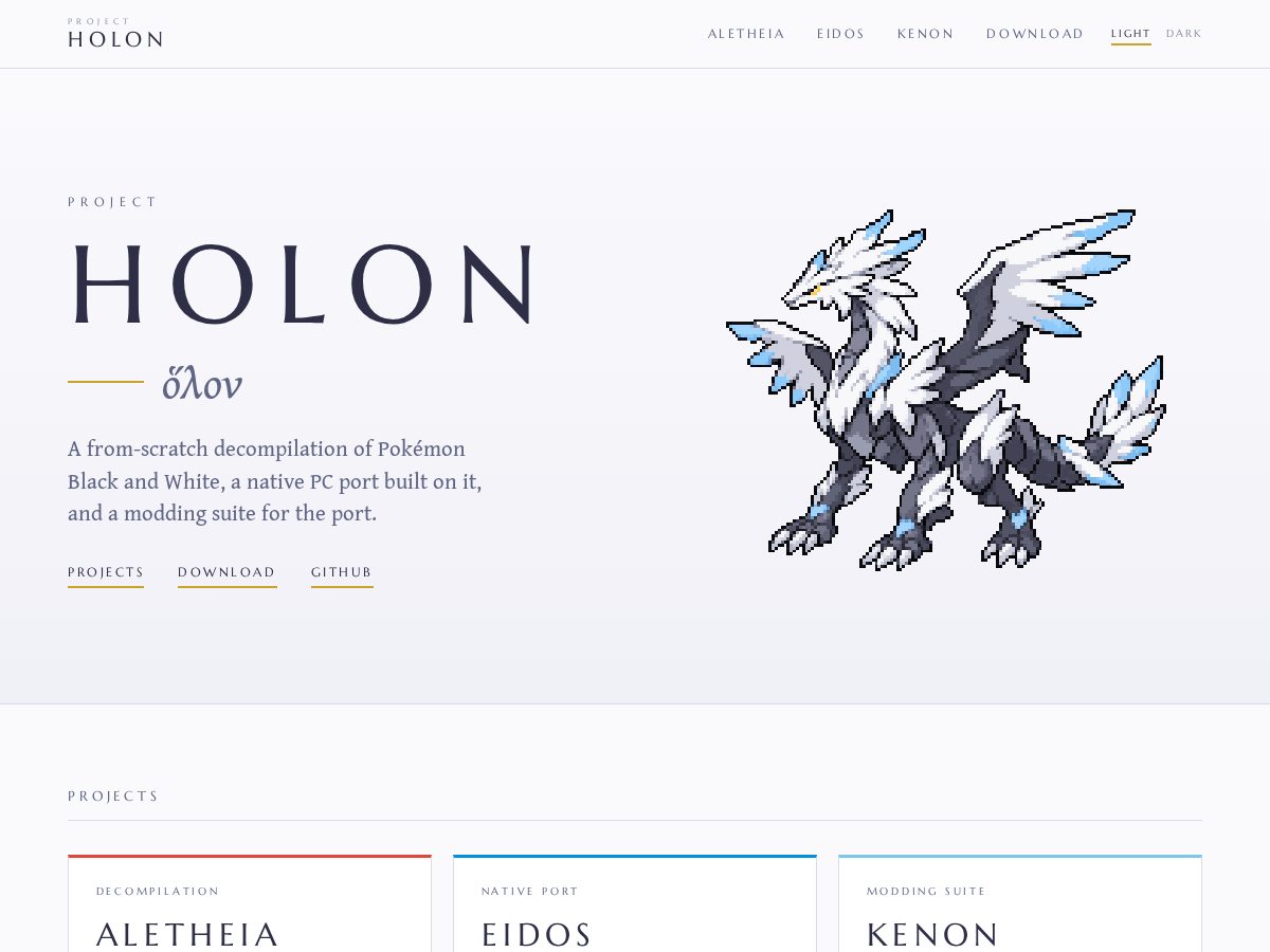 Landing-page snapshot of project-holon.com