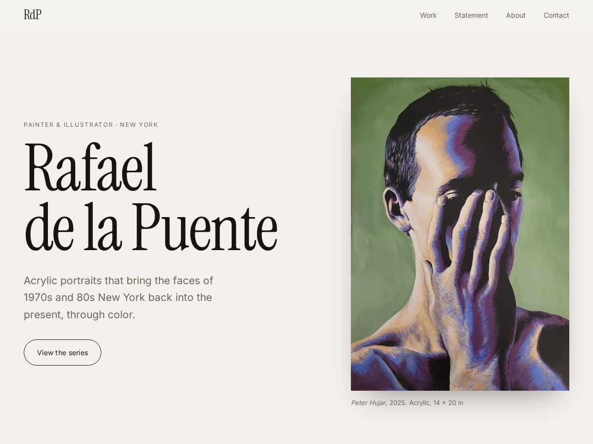 Landing-page snapshot of rafaeldelapuente.com