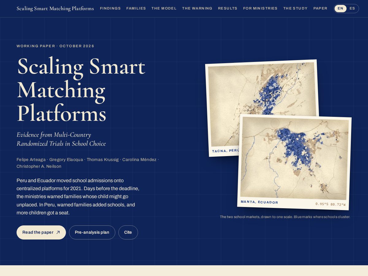 Landing-page snapshot of scaling-smart-matching-platforms.org