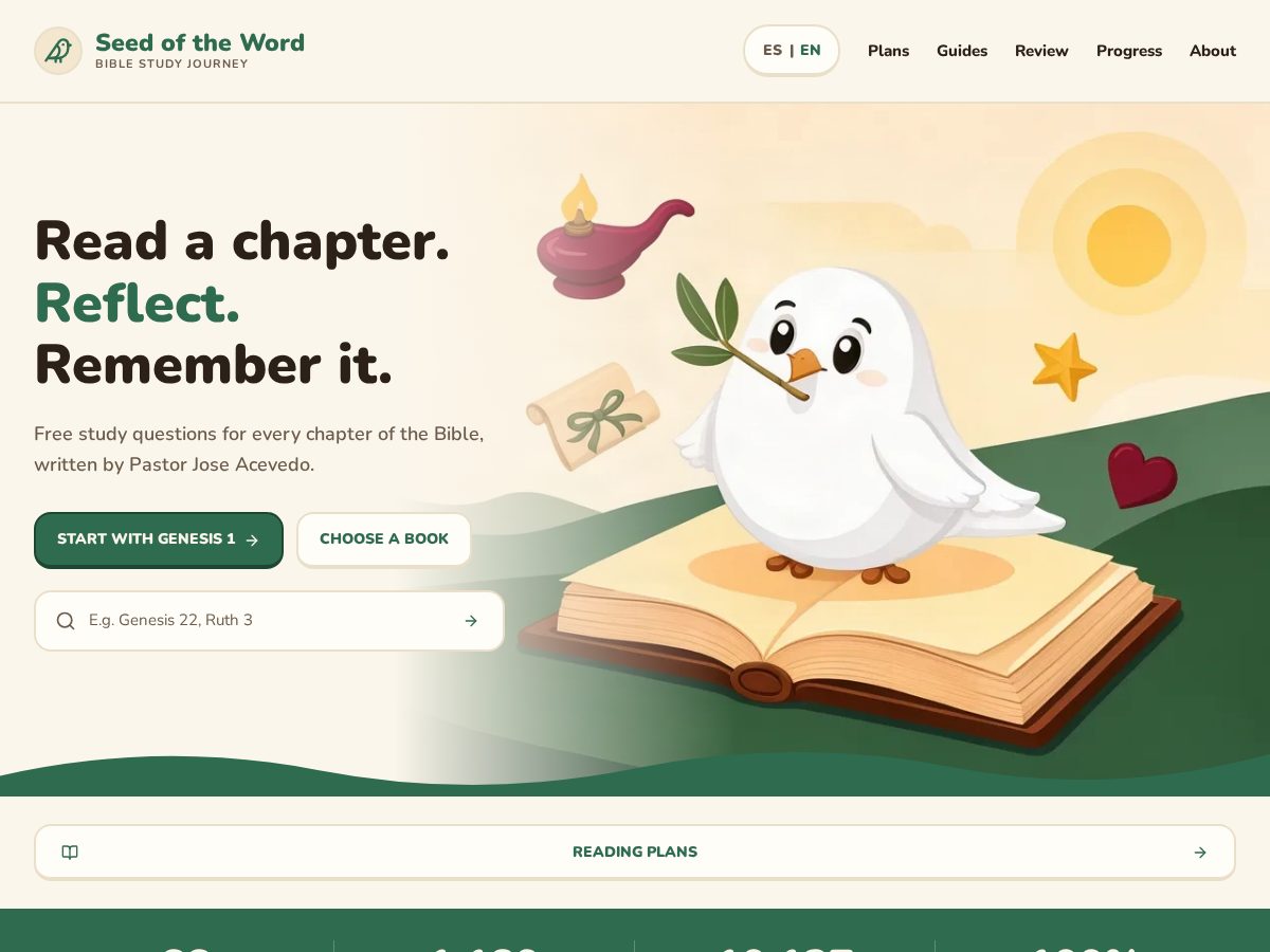 Landing-page snapshot of seedoftheword.org