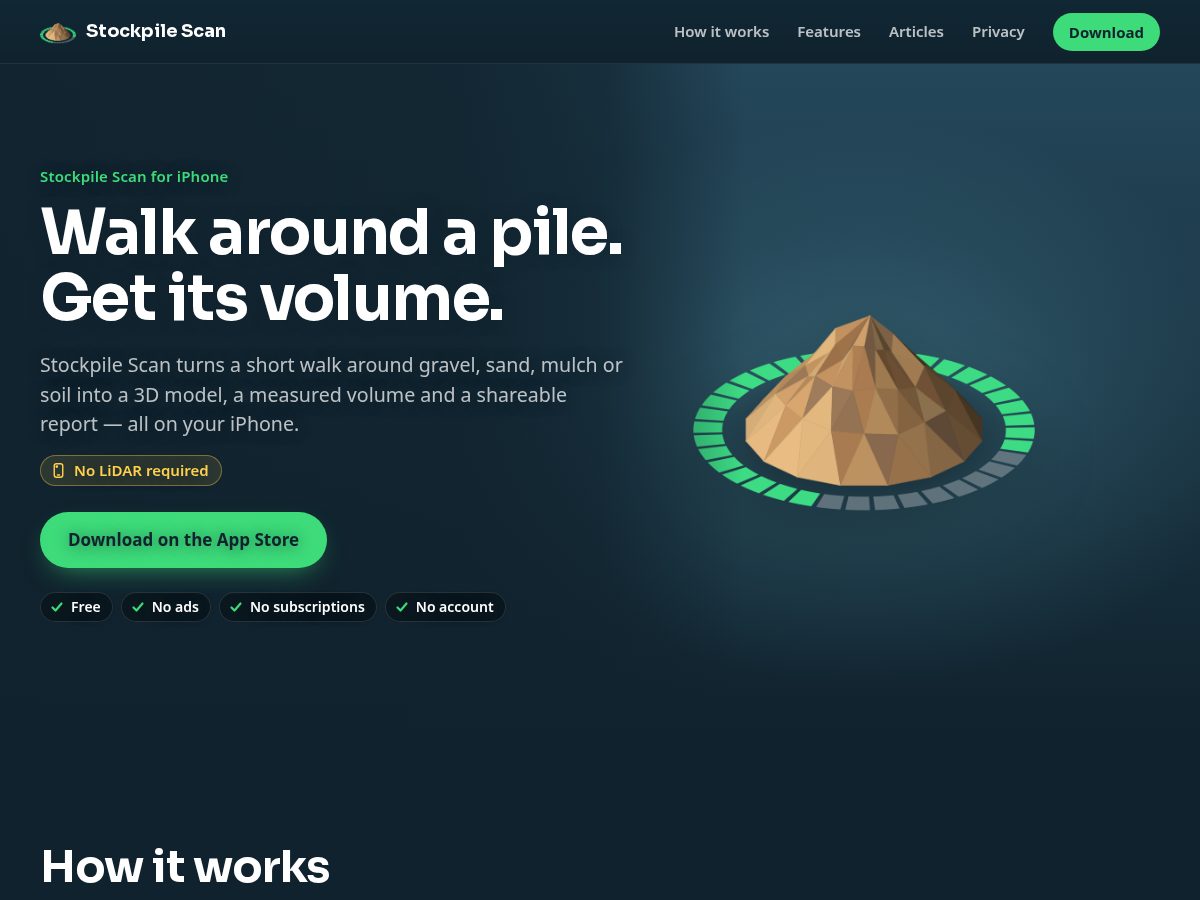 Landing-page snapshot of stockpilescan.com