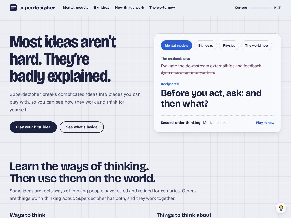 Landing-page snapshot of superdecipher.com