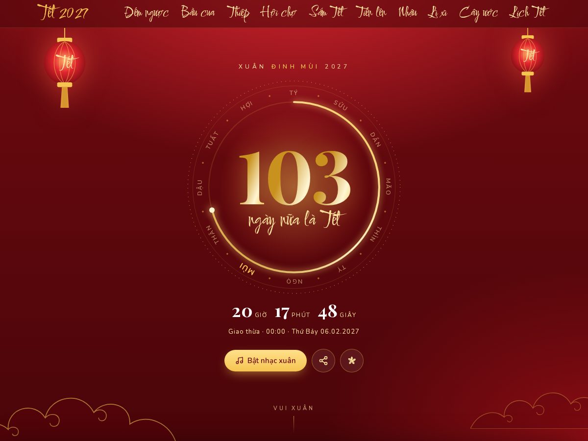 Landing-page snapshot of tetdenroi.com