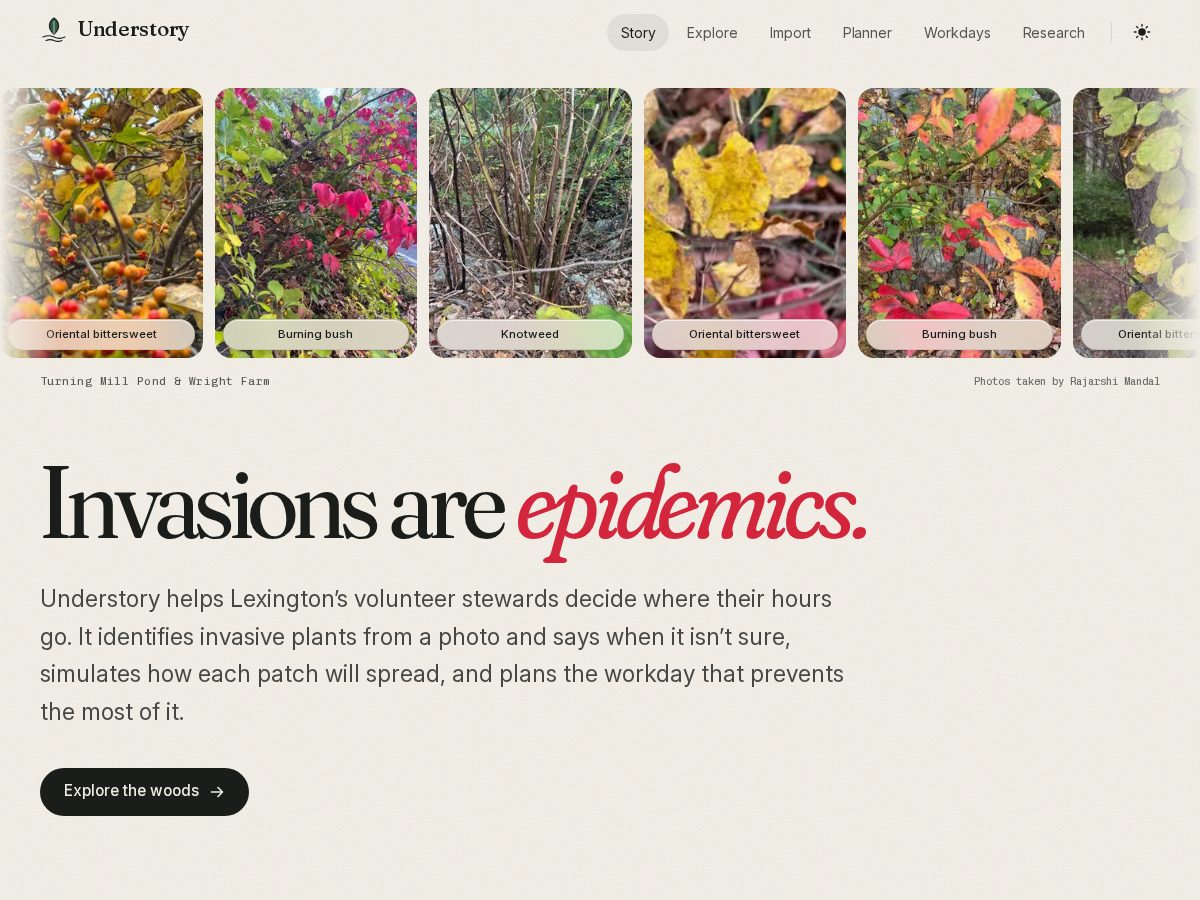 Landing-page snapshot of understoryapp.org
