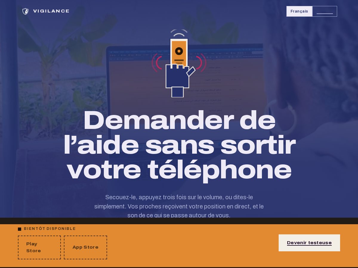 Landing-page snapshot of vigilance-ai.org