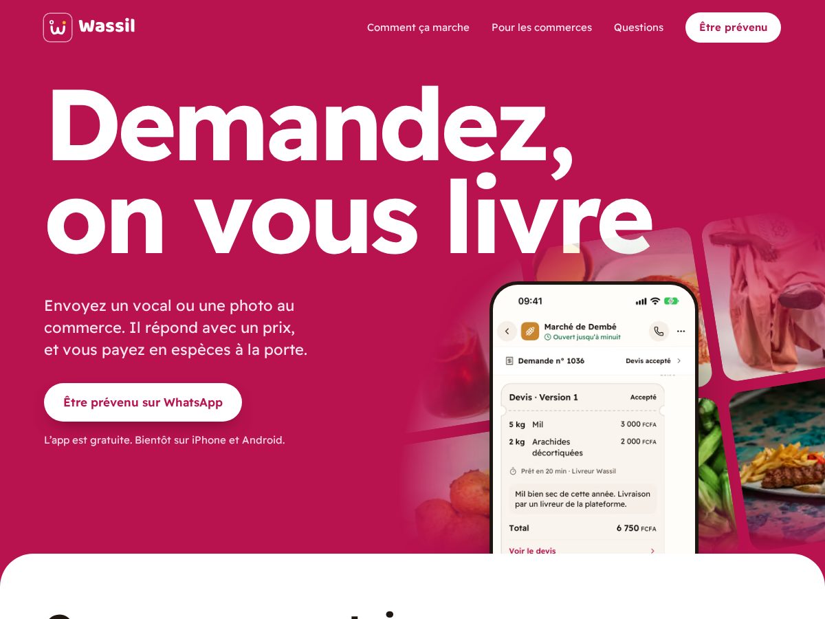 Landing-page snapshot of wassilnow.com