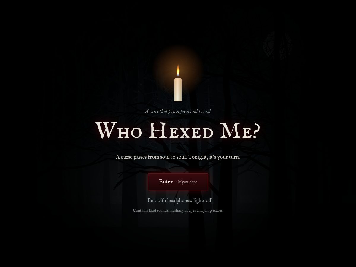 Landing-page snapshot of whohexedme.com
