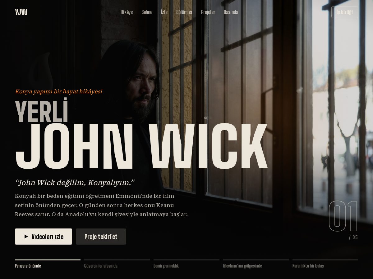 Landing-page snapshot of yerlijohnwick.com