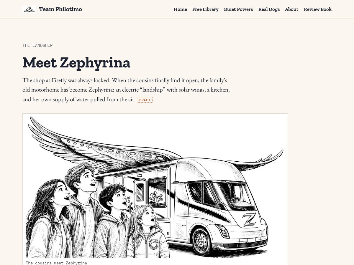 Landing-page snapshot of zephyrina.com