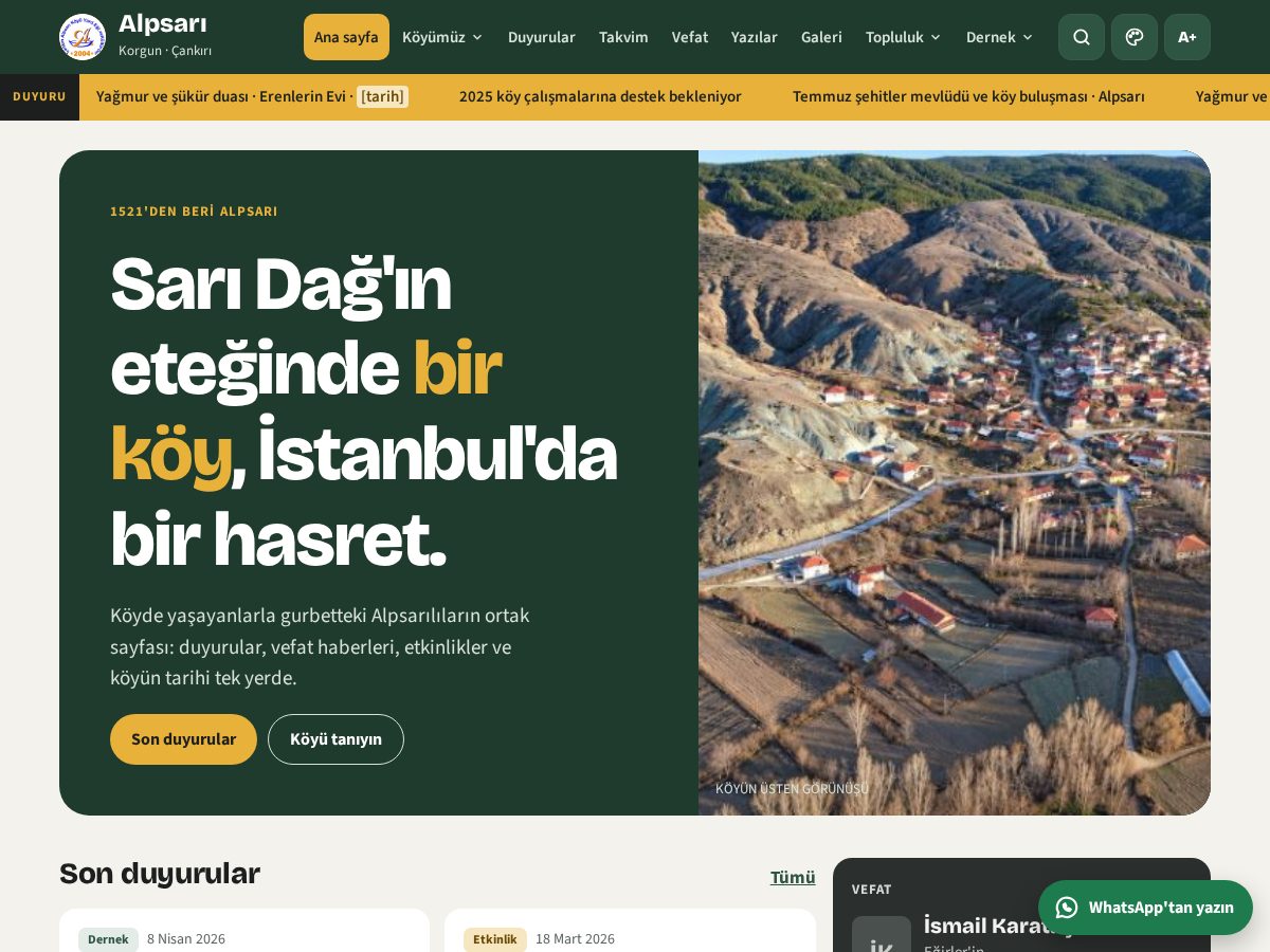 Landing-page snapshot of alpsari.com