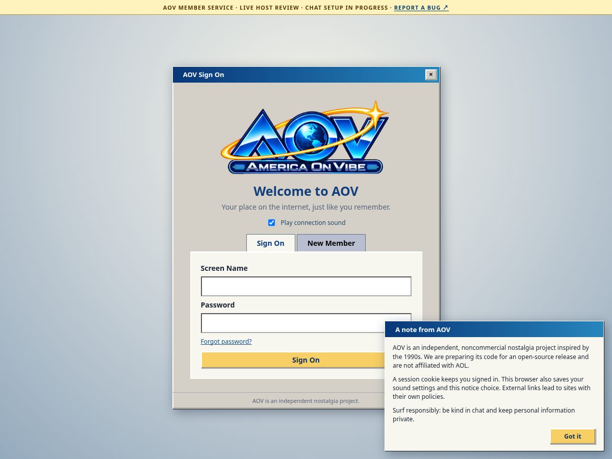 Landing-page snapshot of americaonvibe.com