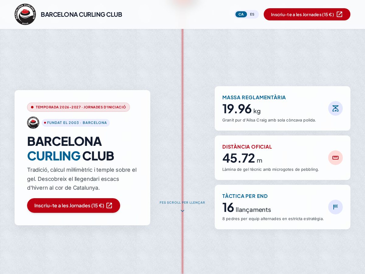 Landing-page snapshot of barcelonacurlingclub.com