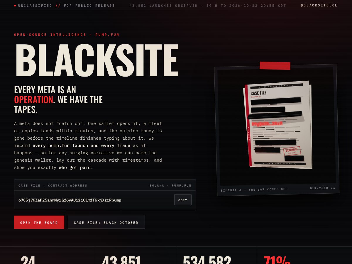 Landing-page snapshot of blacksite.lol