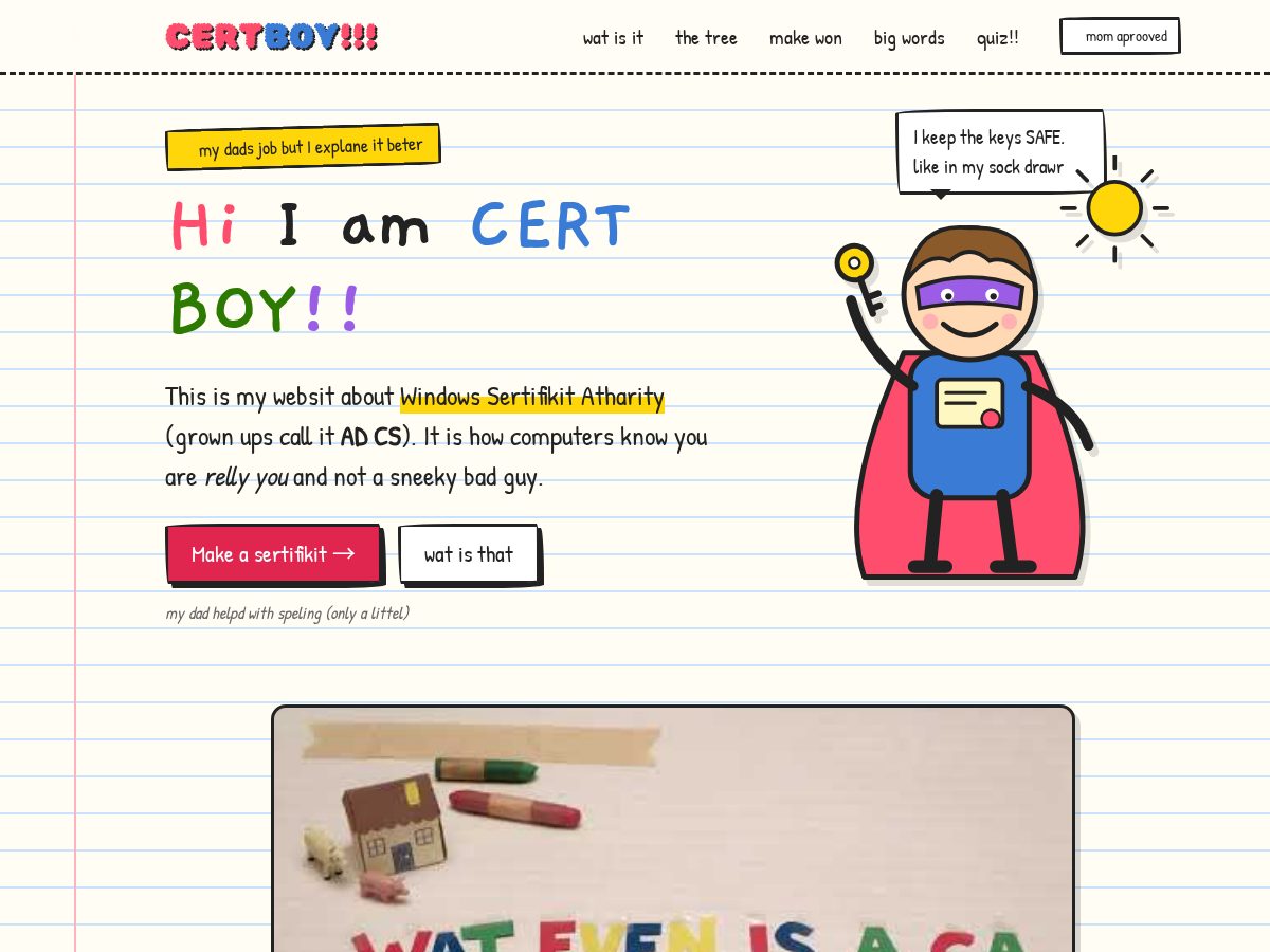 Landing-page snapshot of certboy.com