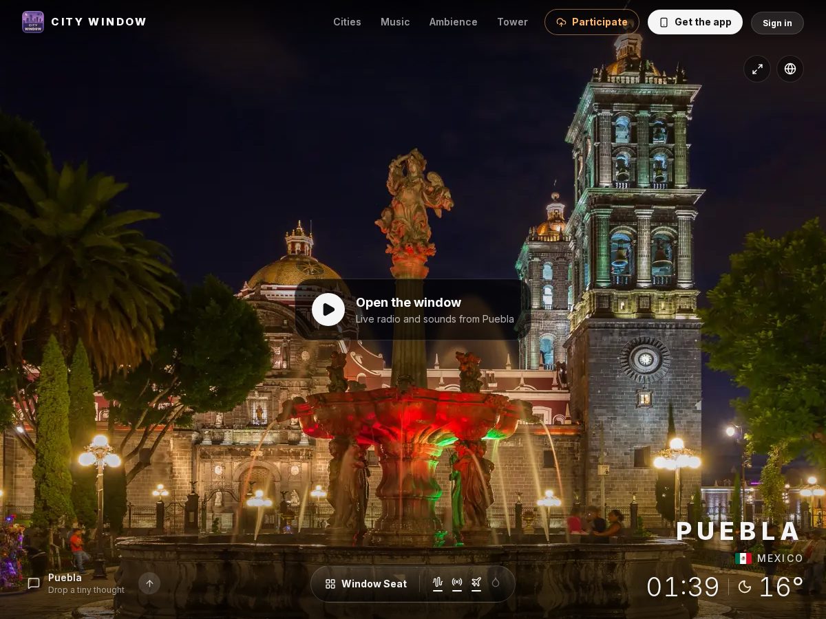 Landing-page snapshot of citywindow.app