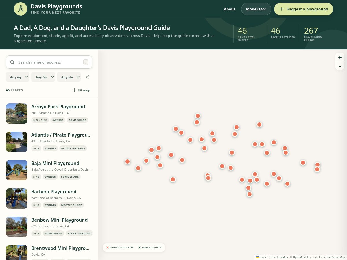 Landing-page snapshot of davisplaygrounds.org
