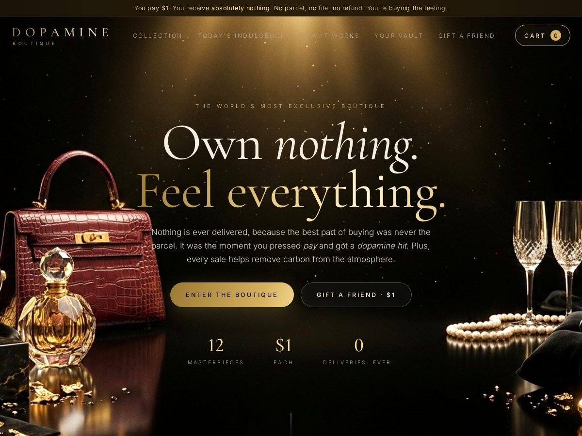 Landing-page snapshot of dopamineboutique.shop