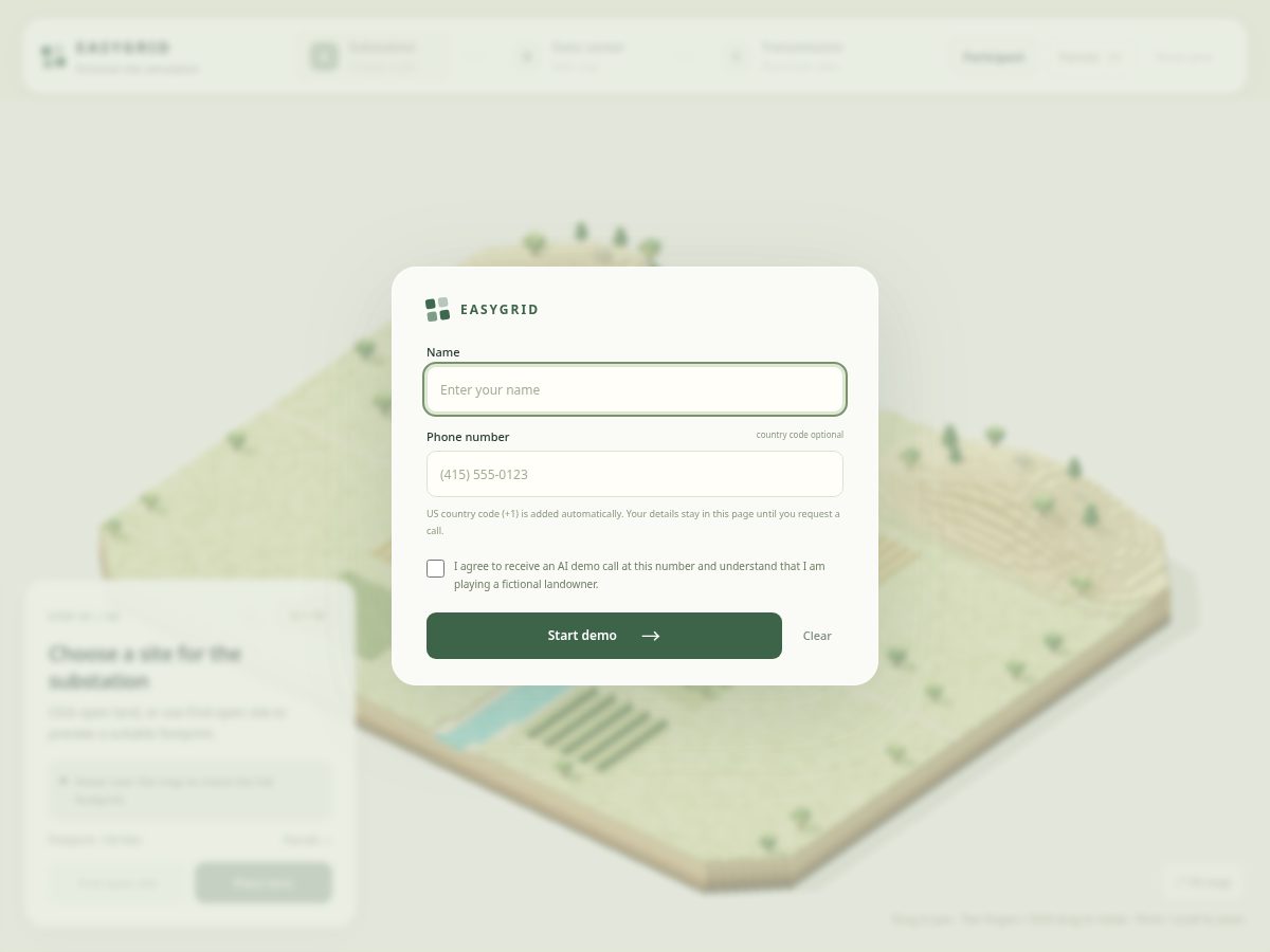 Landing-page snapshot of easygrid.work