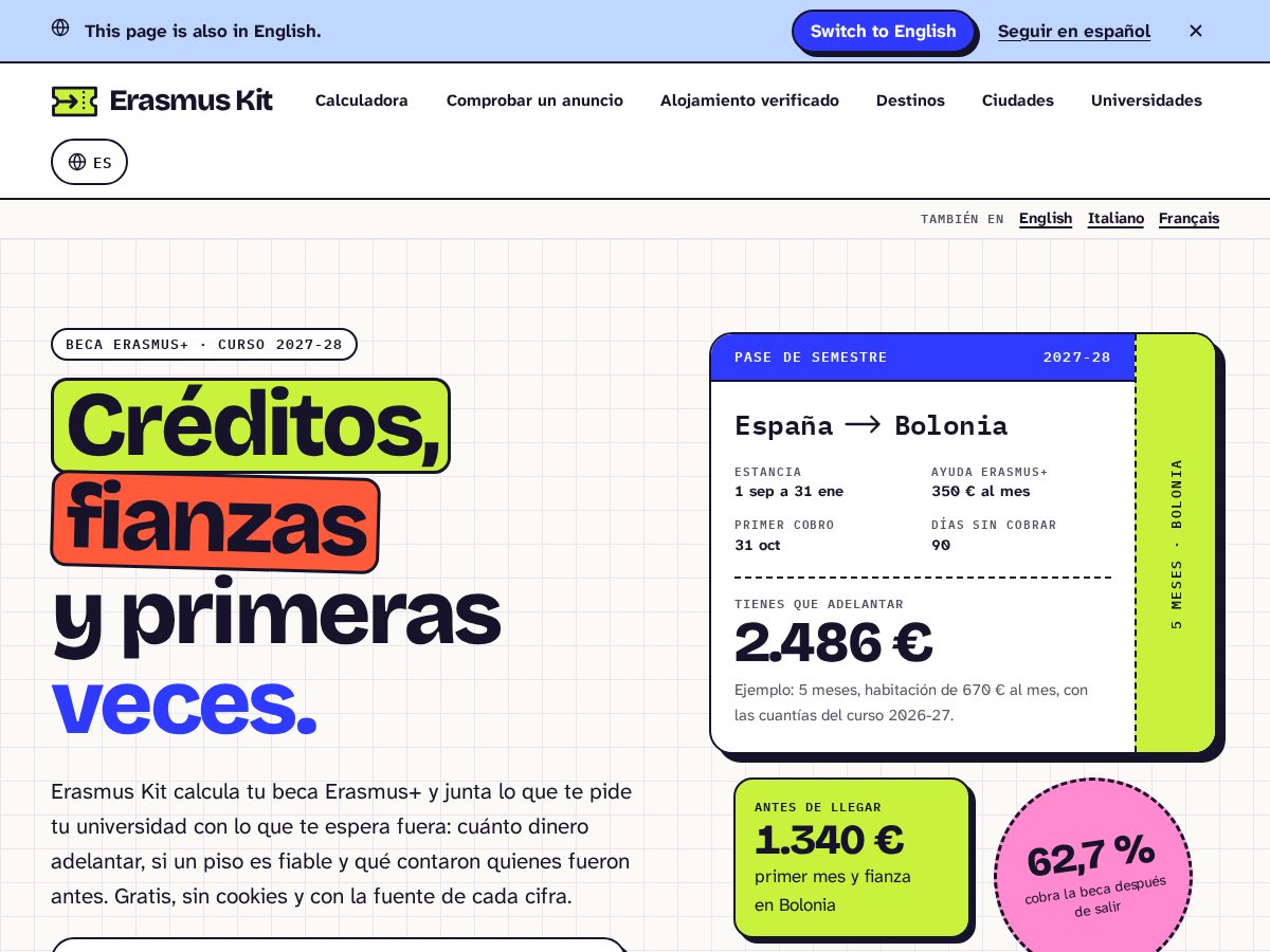 Landing-page snapshot of erasmuskit.com