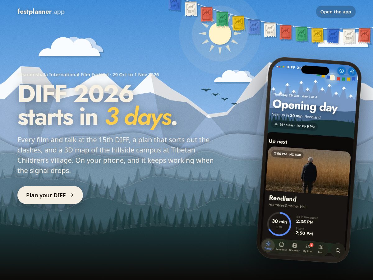 Landing-page snapshot of festplanner.app