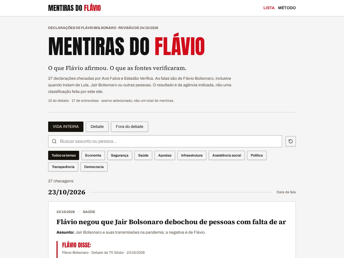 Landing-page snapshot of flaviomente.org