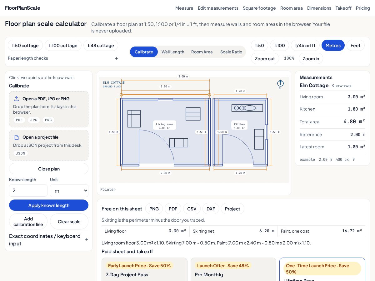 Landing-page snapshot of floorplanscale.com