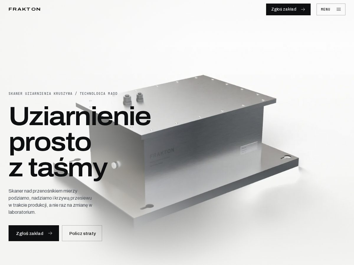 Landing-page snapshot of frakton.tech