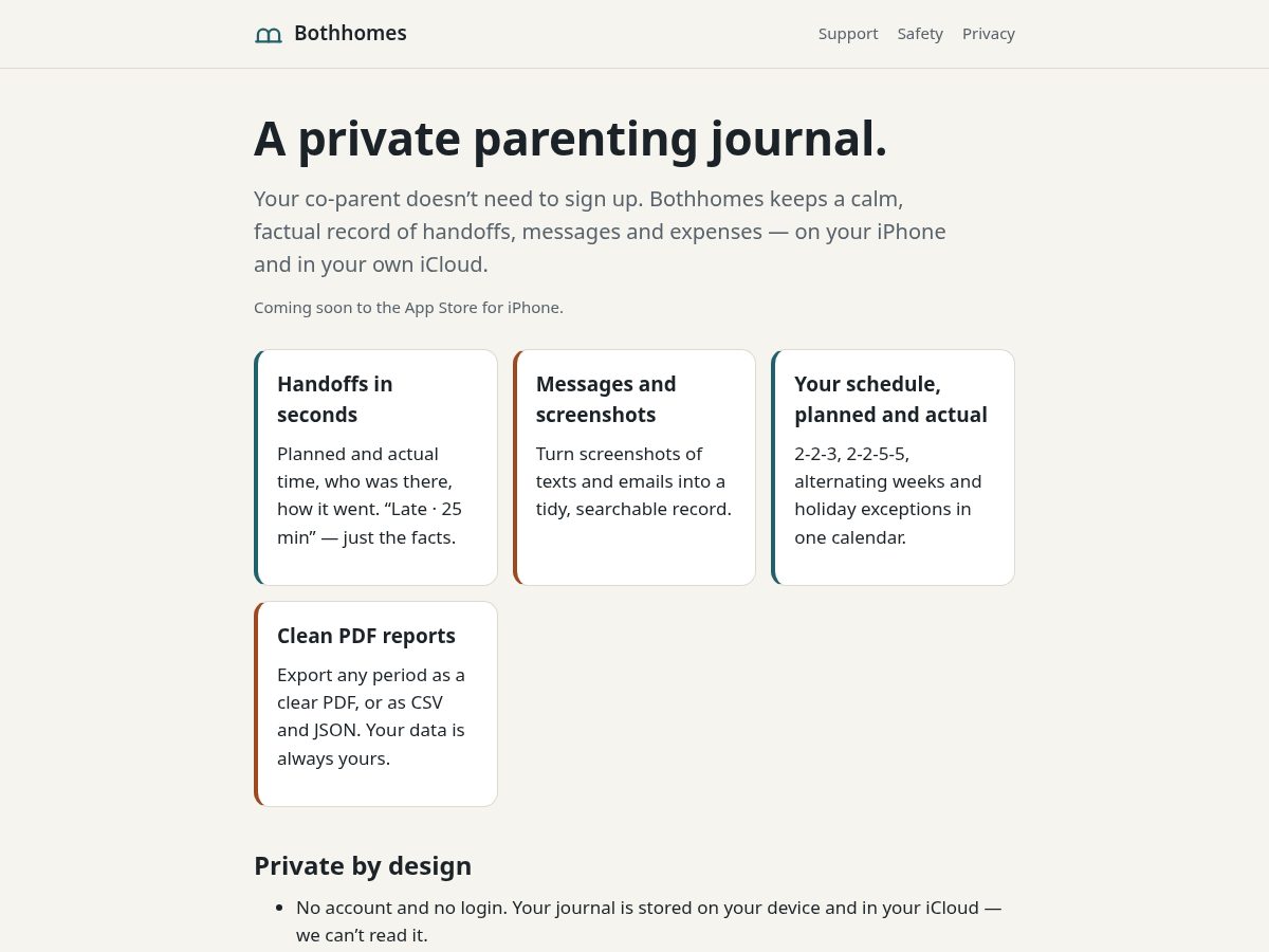 Landing-page snapshot of getbothhomes.com