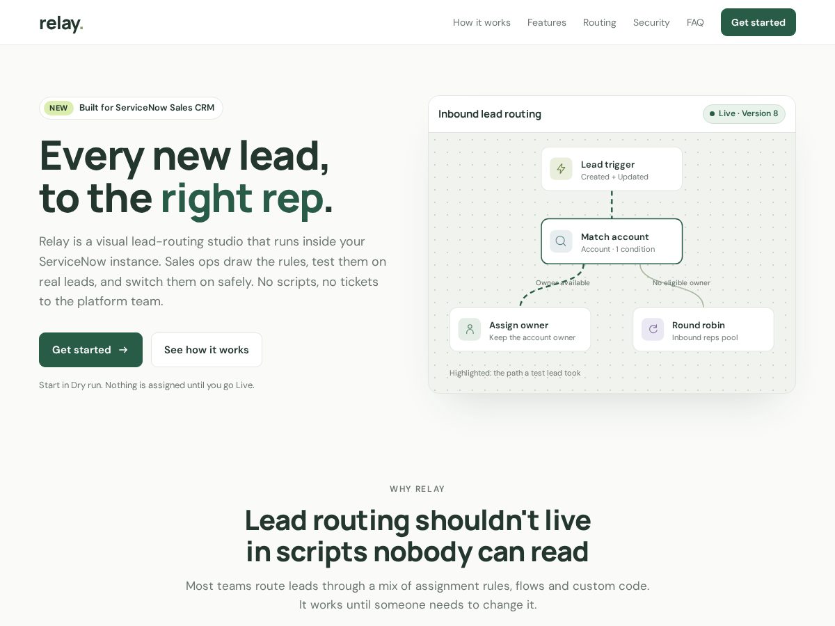 Landing-page snapshot of getrelay.studio