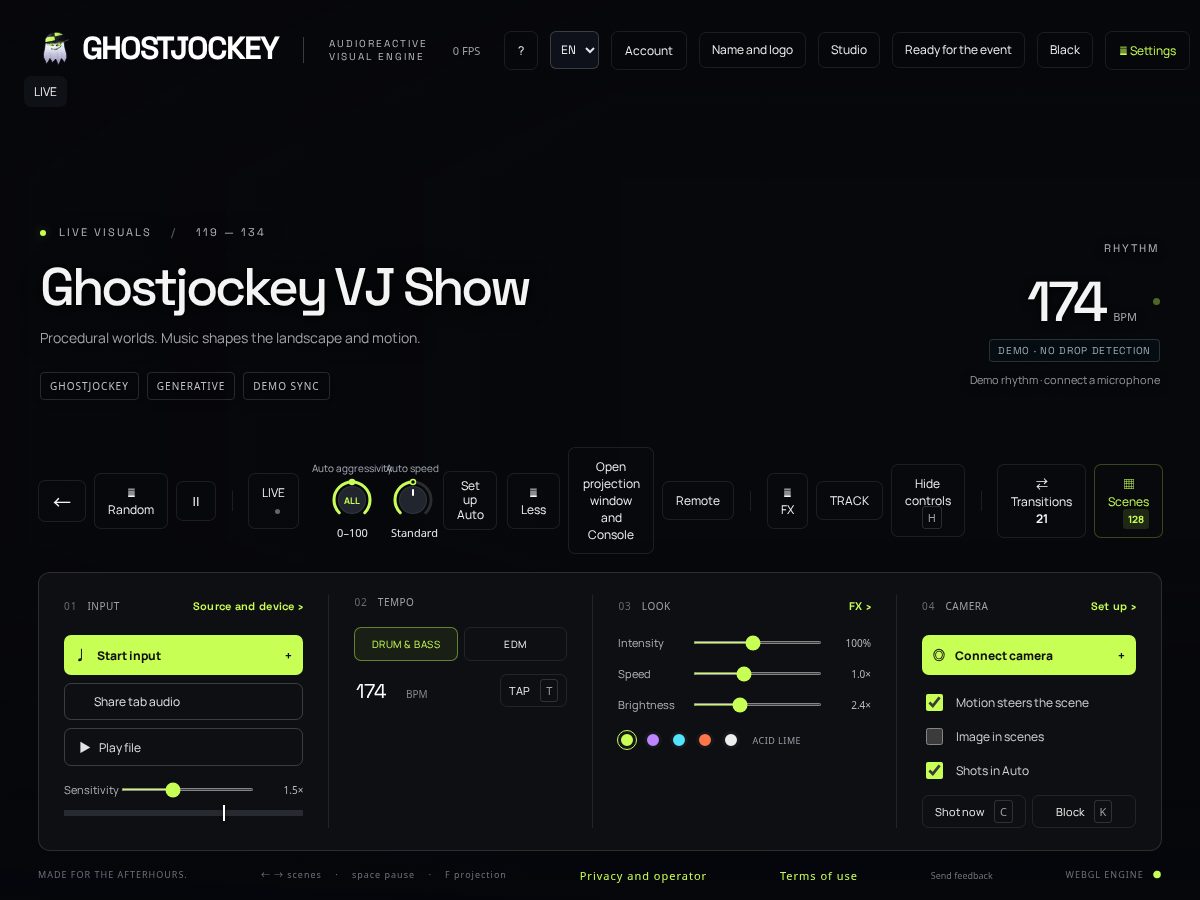 Landing-page snapshot of ghostjockey.com