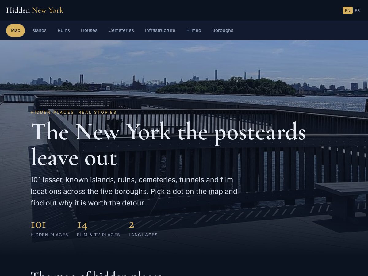 Landing-page snapshot of hidden-new-york.com
