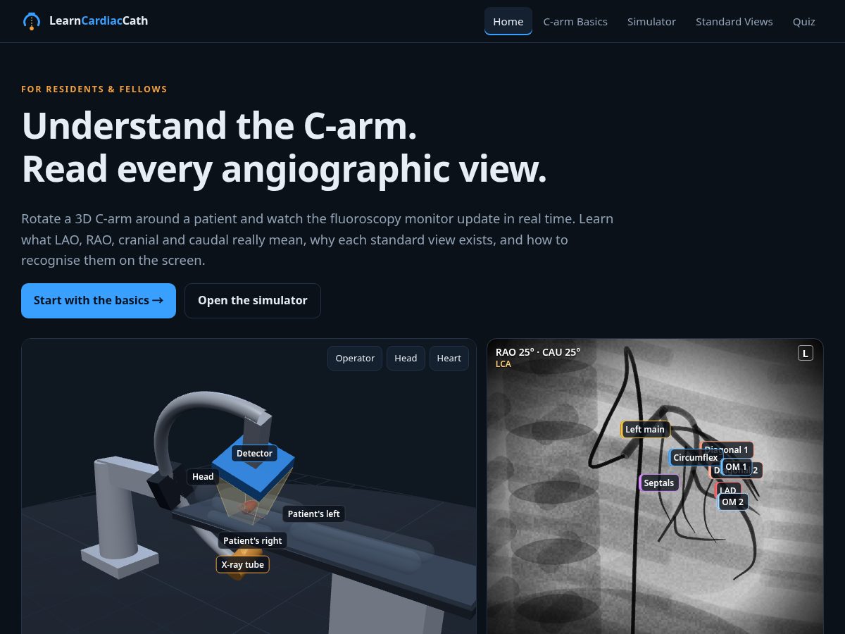 Landing-page snapshot of introtocardiaccath.com