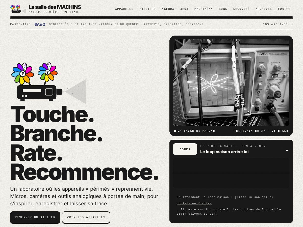 Landing-page snapshot of lasalledesmachins.com