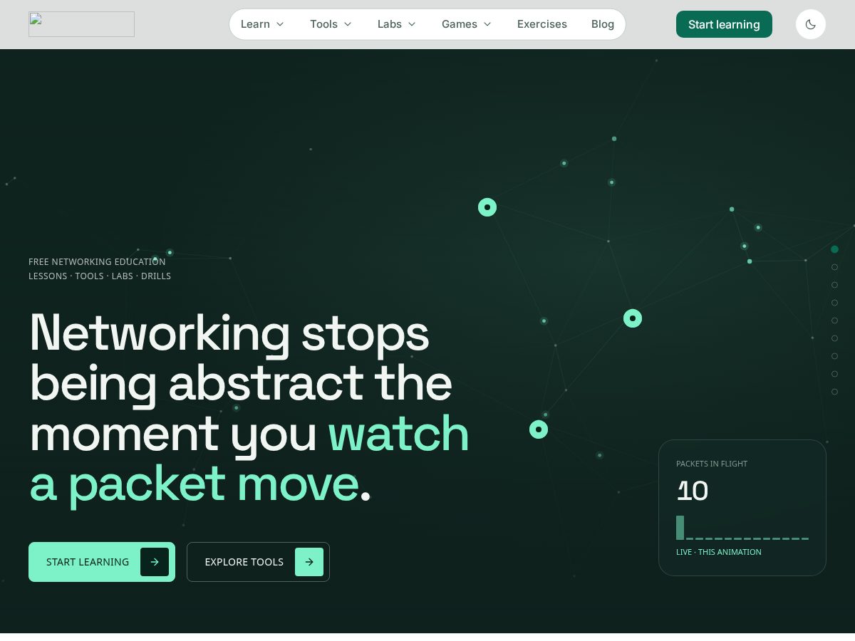 Landing-page snapshot of linktonetera.com