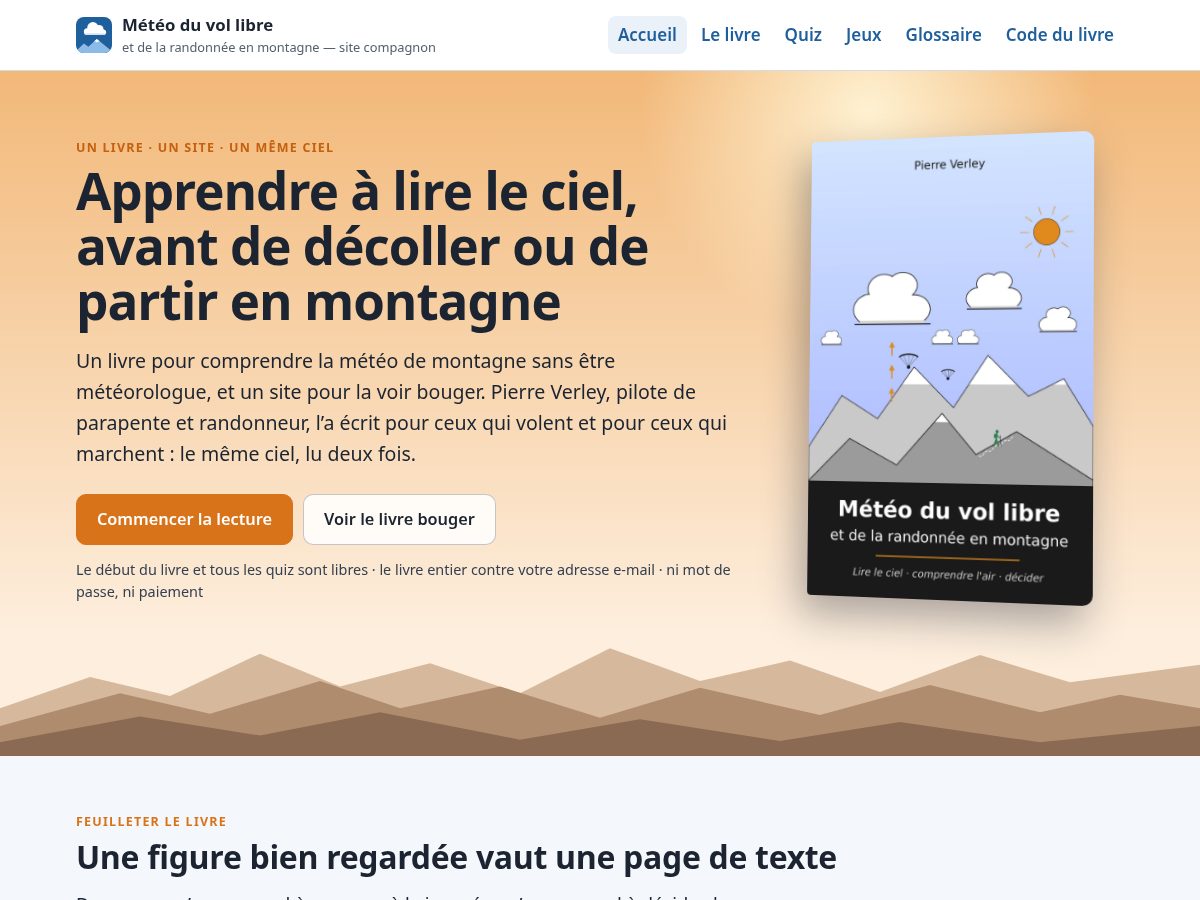 Landing-page snapshot of lireleciel.com