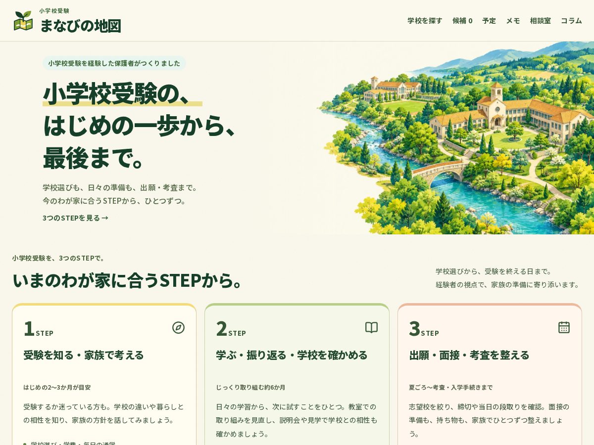 Landing-page snapshot of manabino-map.com