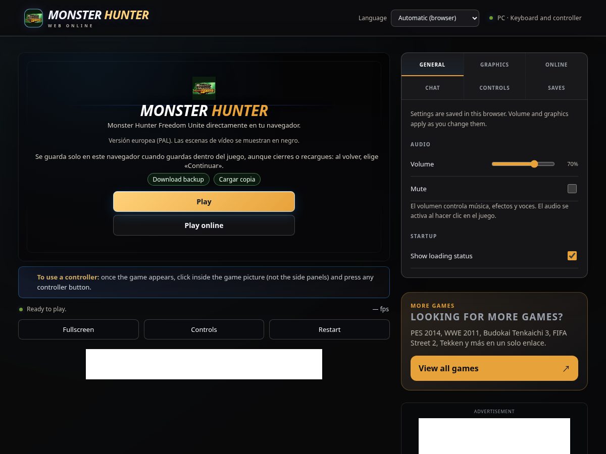 Landing-page snapshot of mhfu.online