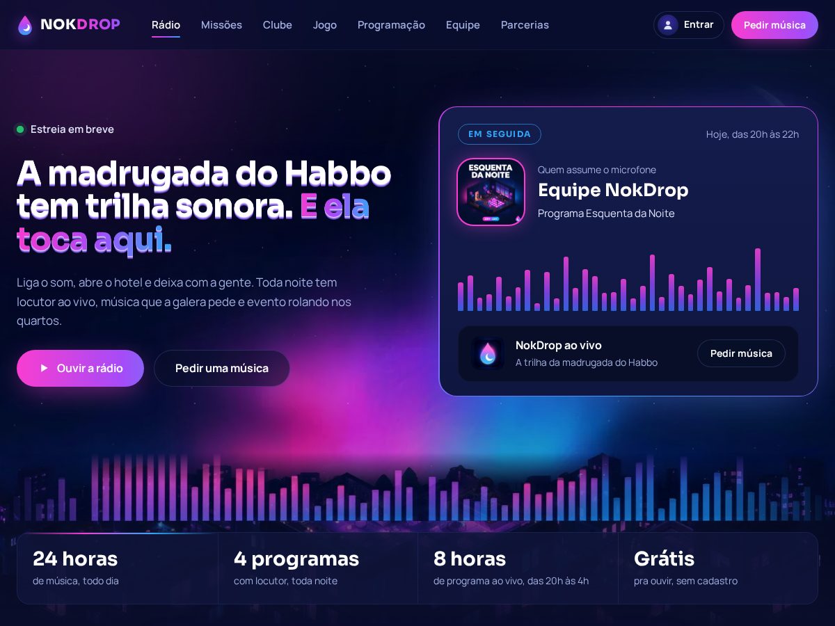 Landing-page snapshot of nokdrop.com
