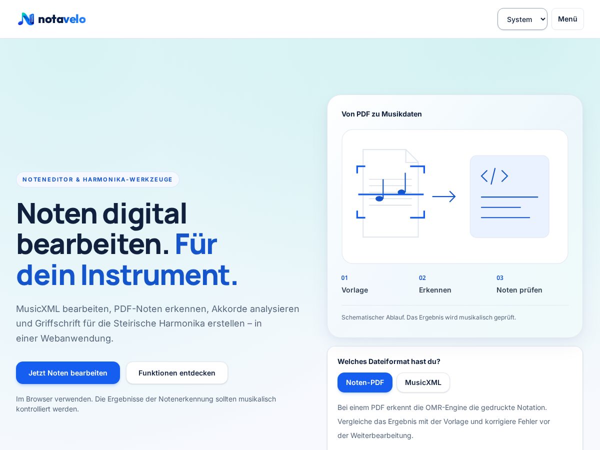 Landing-page snapshot of notavelo.com