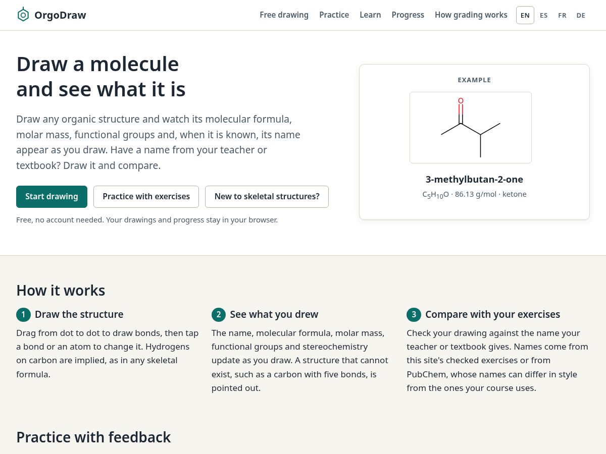Landing-page snapshot of orgodraw.com