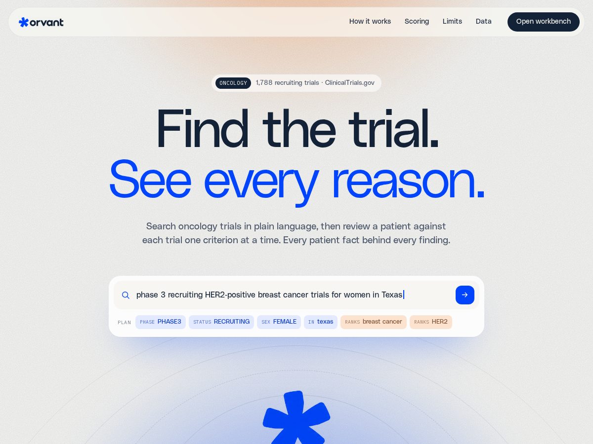 Landing-page snapshot of orvant.space