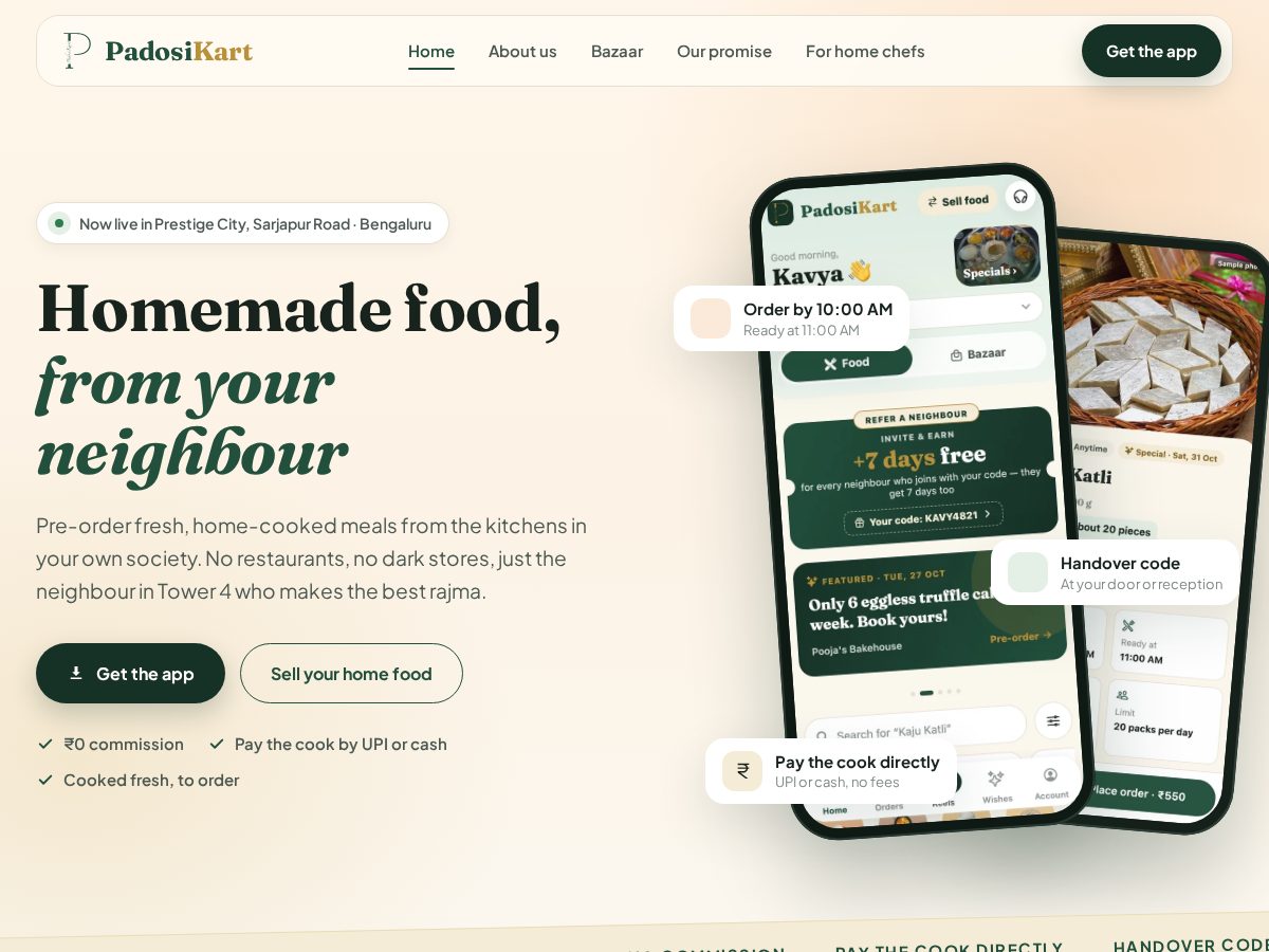 Landing-page snapshot of padosikart.com